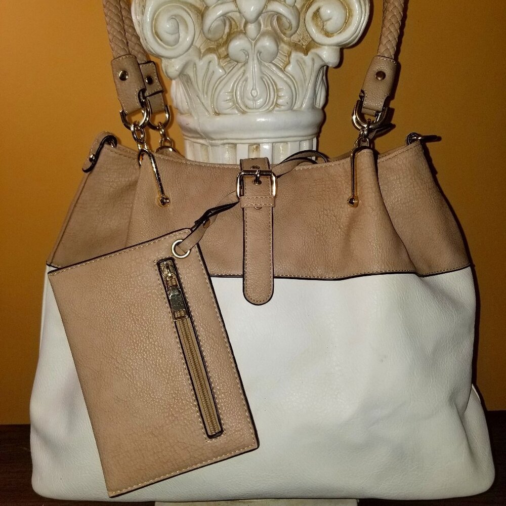 Large Beige and White